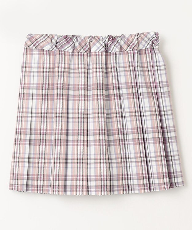 ANY KIDS チェック ガーリー スカパン ローズピンク系