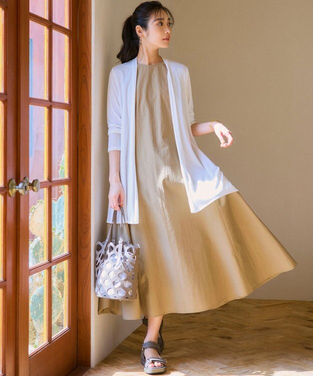 23区 S 【UVケア/接触冷感】マルチ機能 シアー ロング カーディガン ホワイト系