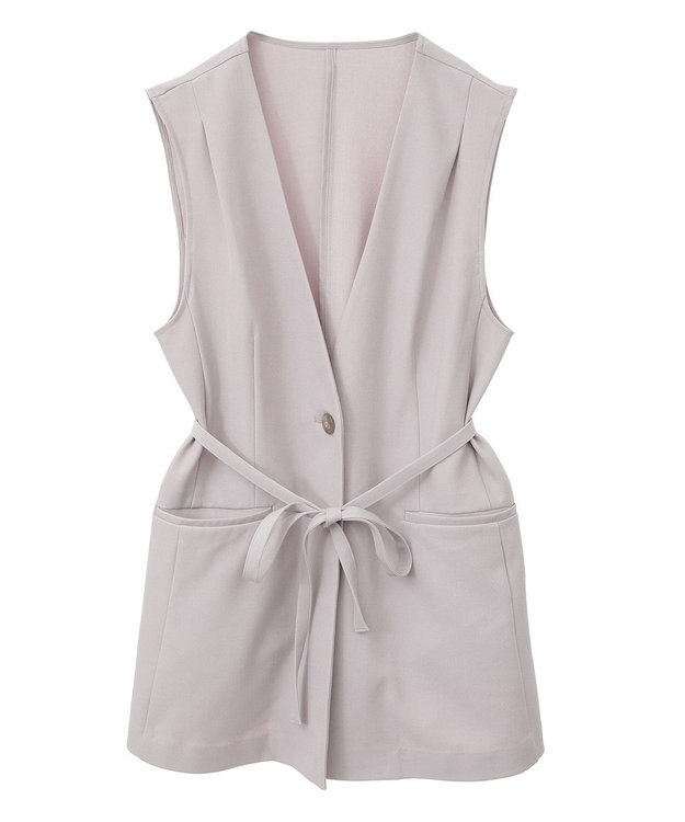 earth music&ecology ショルダータックジレ Beige