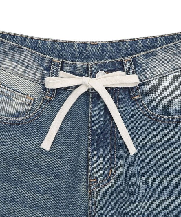 WEGO ブラストデニムハーフパンツ デニム中濃色