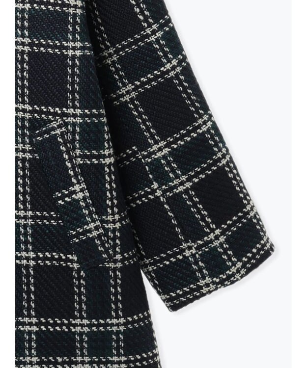 Te chichi ロービングチェックミドルコート《2025winter catalog item》 ネイビー