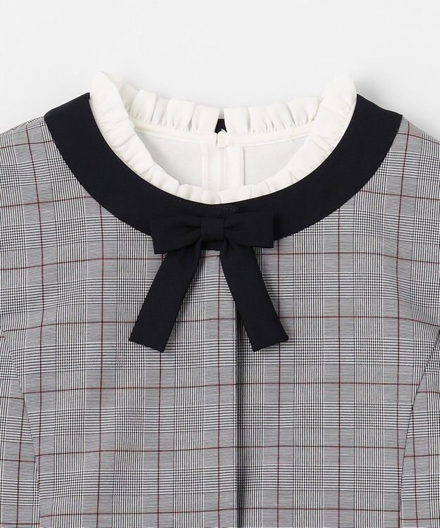 組曲 KIDS 【150-170㎝】グレンチェックジャケット＆プリーツワンピース セット ネイビー×チェック系