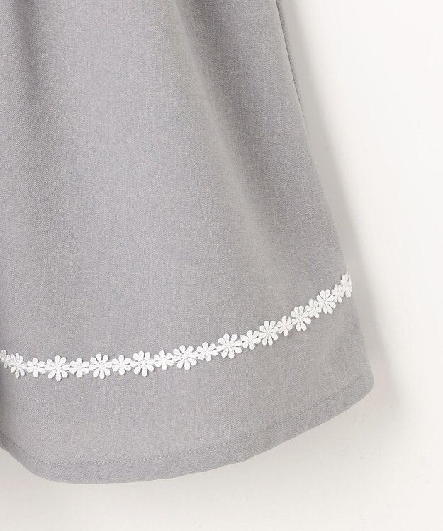 ANY KIDS 【2点セット】ノーカラー ボレロジャケット+襟付き ワンピース グレー