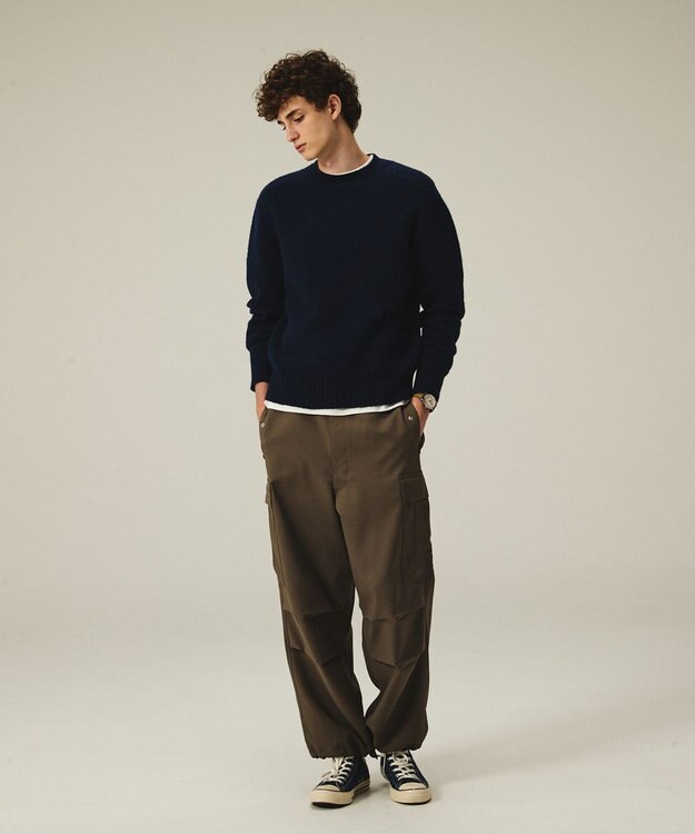 J.PRESS MEN 【J.PRESS ORIGINALS】【UNISEX】Polyester Aero Twill Easy Cargo Pants ダークグリーン系