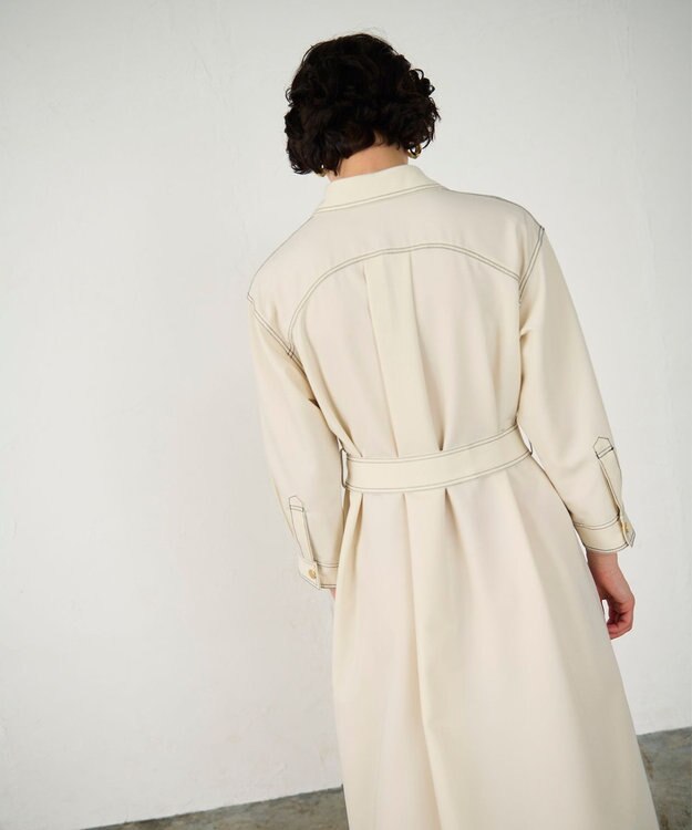 GRACE CONTINENTAL 配色ステッチワークシャツワンピース キナリ