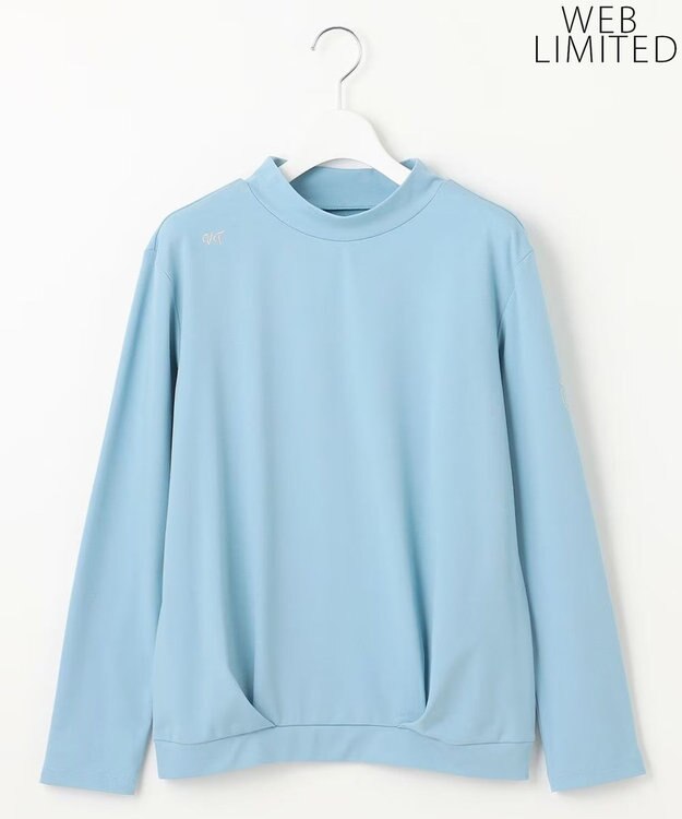 23区GOLF 【WOMEN/EC限定】【吸水速乾/UVケア】シンプル モックネック スカイブルー系