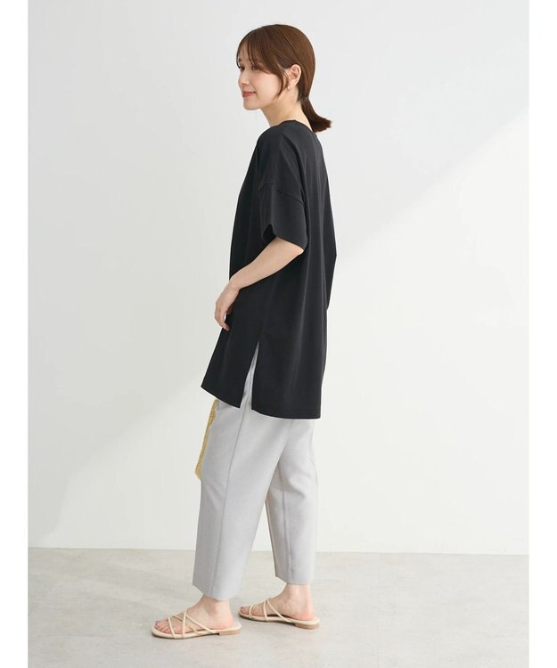 Green Parks 冷っとすずやか　袖広チュニック Black