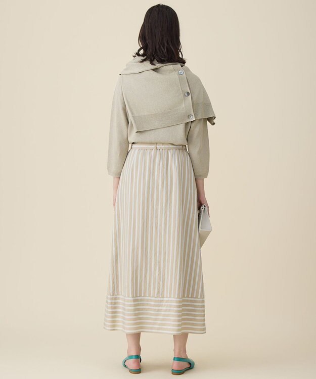 自由区 L ペーパーコットンニット カーディガン ベージュ