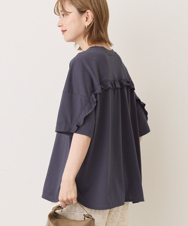 AMERICAN HOLIC バックフリルラウンドカットプルオーバー Charcoal Gray