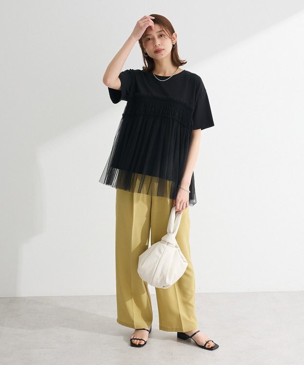 Green Parks ・ＥＬＥＮＣＡＲＥ　ＤＵＥ　チュールドッキングＴＥＥ Gray Mixture