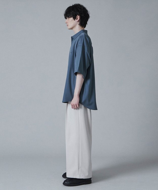 WEGO アムンゼンワンポイントBIGシャツ（S） サックス