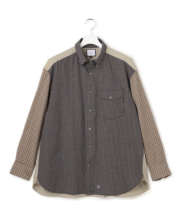 J.PRESS YORK STREET 【UNISEX】ミニチェック クレイジーパターンシャツ ブラウン系8