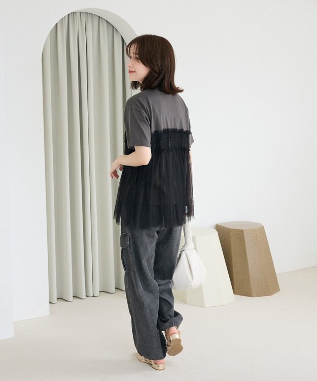 Green Parks ・ＥＬＥＮＣＡＲＥ　ＤＵＥ　チュールドッキングＴＥＥ Gray Mixture