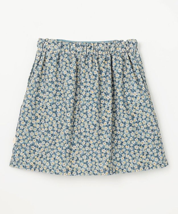 組曲 KIDS 【110-140㎝】モノトーンフラワーコーデュロイ キュロット ブルー系5