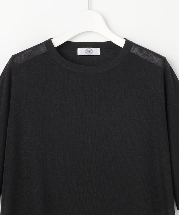 J.PRESS LADIES Vis/Pe スパーク バックプリーツ ニット ネイビー系