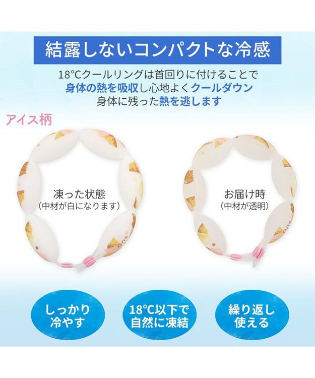 PET PARADISE ペットパラダイス １８℃ クールリング Ｓ 《アイス柄》 ピンク