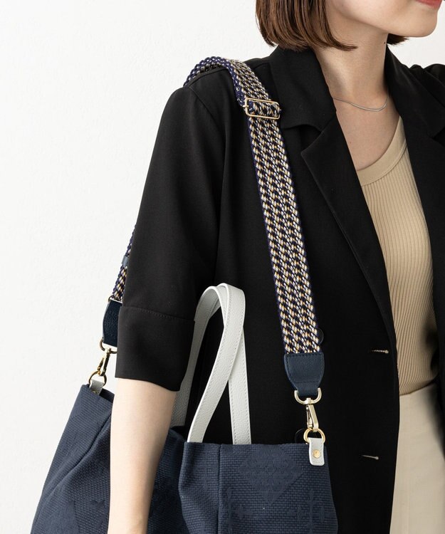 russet アレンジショルダーベルト【ミックステープ】(CE-1147) Navy