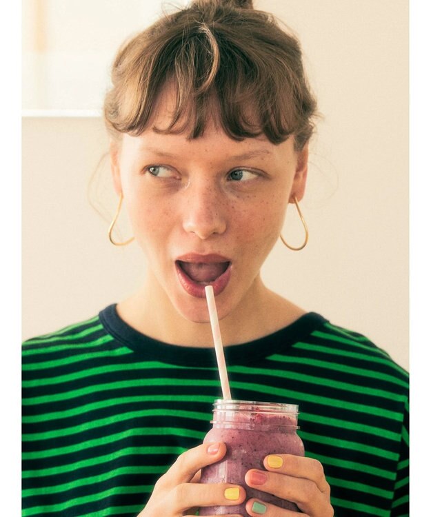 AMERICAN HOLIC 変形メタルフープピアス Silver