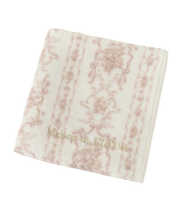Maison de FLEUR トワルドジュイ調プリントタオルハンカチ Grayish Pink