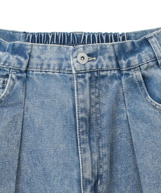 Green Parks ・ＥＬＥＮＣＡＲＥ　ＤＵＥ　デニムタックワイドパンツ Indigo