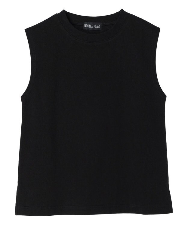 Green Parks ・Ｄｏｕｂｌｅ　Ｆｌａｇｓ　ピグメント加工ノースリＴＥＥ Black