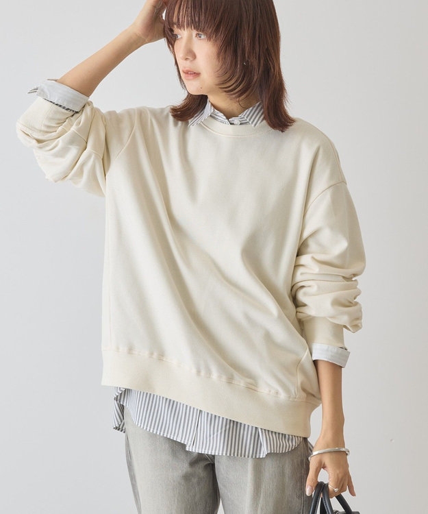 AMERICAN HOLIC バックギャザー裏毛スウェット Ivory