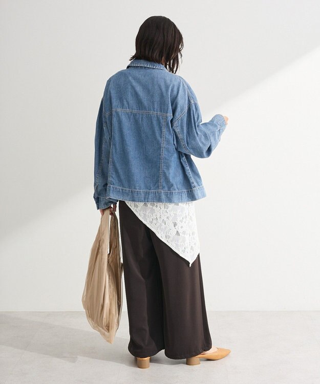 Green Parks シアーデニムシャツＧジャン Black