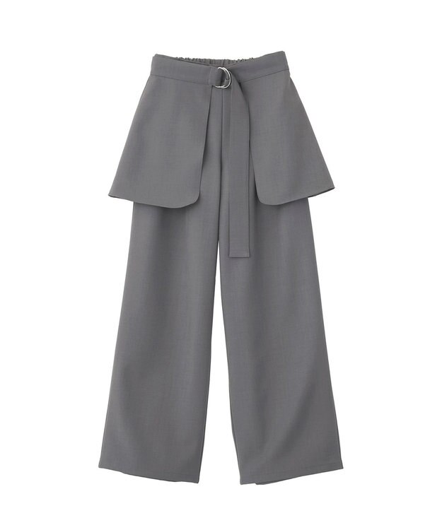 earth music&ecology 【予約】【2WAY】ラップスカート付きパンツ グレー