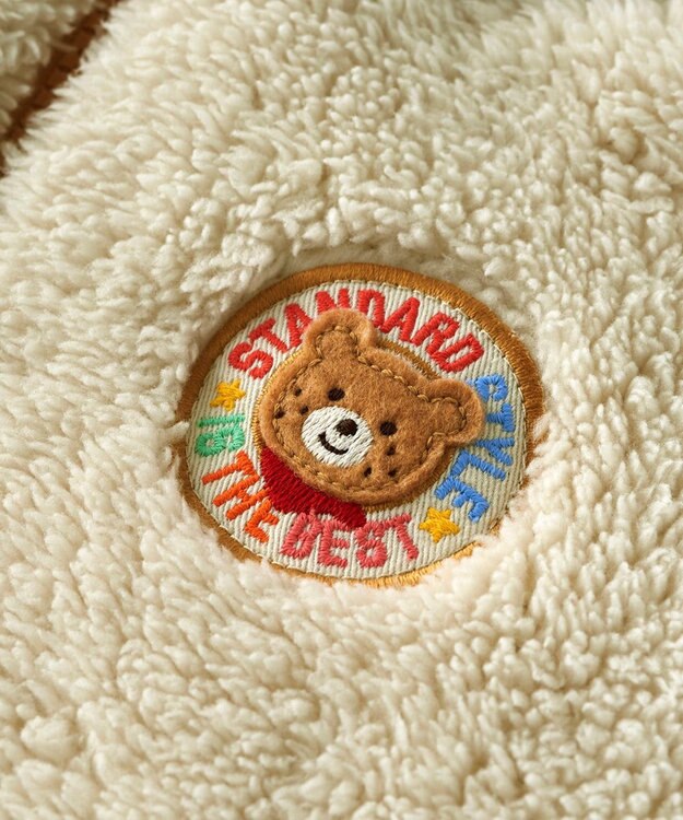 MIKI HOUSE HOT BISCUITS 【80-120cm】 カラフルビーンズ 裏ボアフリース リバーシブル総柄ジャンパー マルチカラー