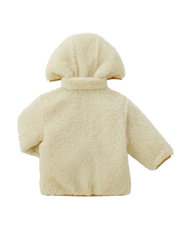 MIKI HOUSE HOT BISCUITS 【80-120cm】 カラフルビーンズ 裏ボアフリース リバーシブル総柄ジャンパー マルチカラー