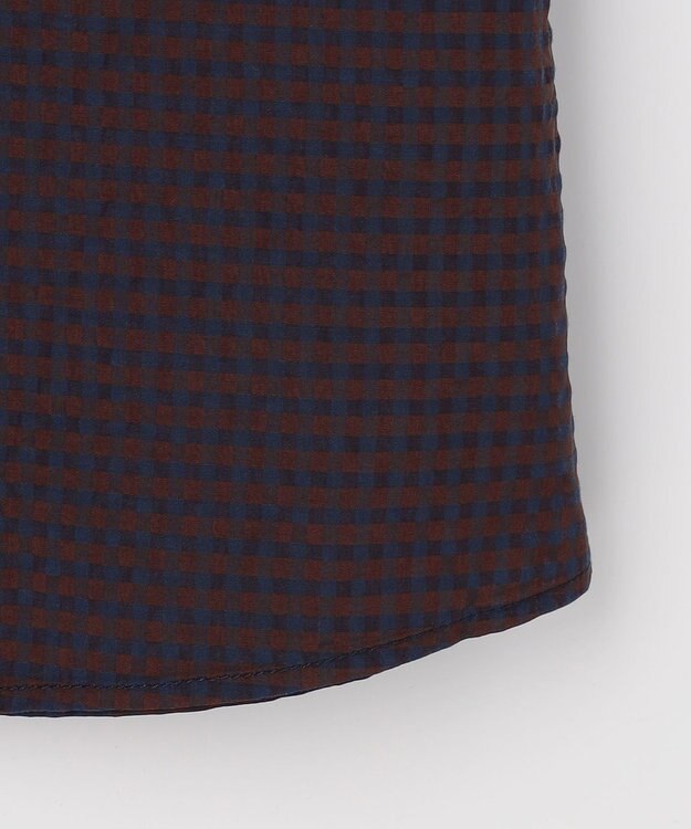 JOSEPH ABBOUD MOUNTAIN 【日本素材/軽量/オーガニックコットンブレンド】チェックコンビ アウトドア シャツ ダークブラウン系3