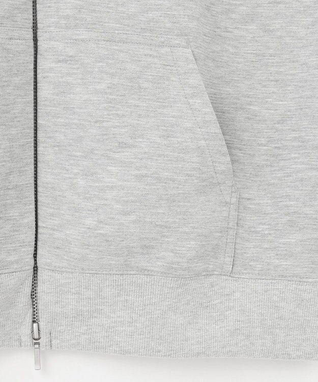 ANY ダブルジップパーカー トップグレーラメ