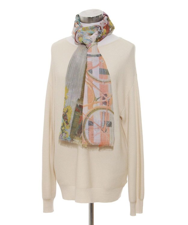 MOONBAT ハナト (Hanato) シルクコットンストール レイクサイド 197cm×70cm ピンク