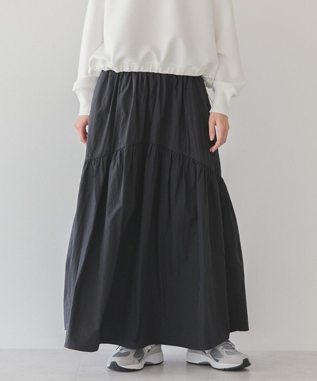 AMERICAN HOLIC ティアードギャザースカート Black