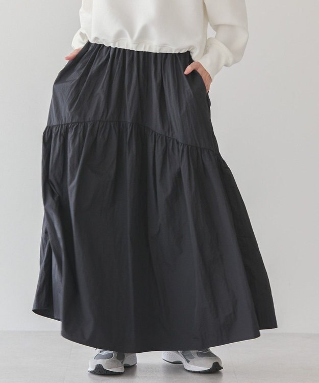 AMERICAN HOLIC ティアードギャザースカート Black