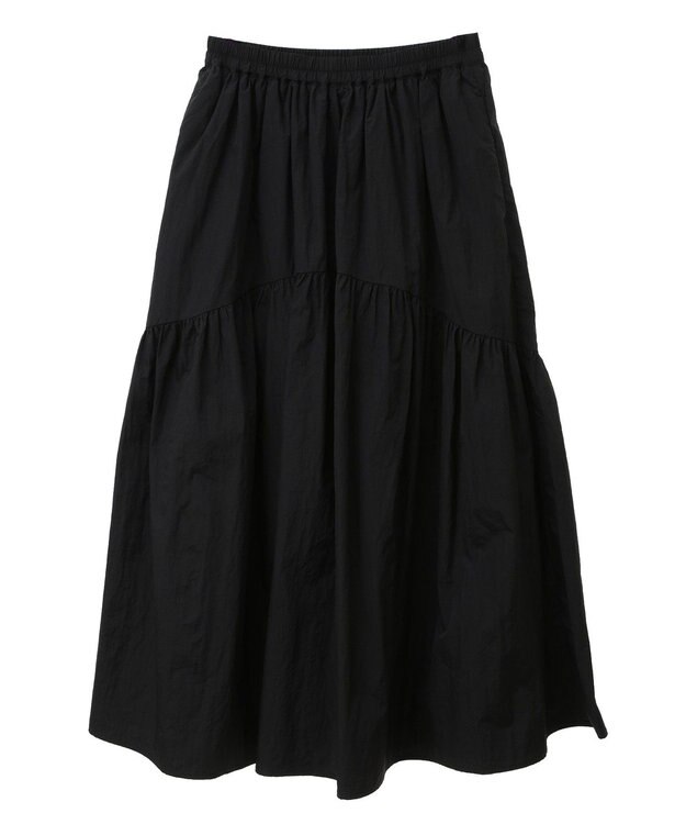 AMERICAN HOLIC ティアードギャザースカート Black