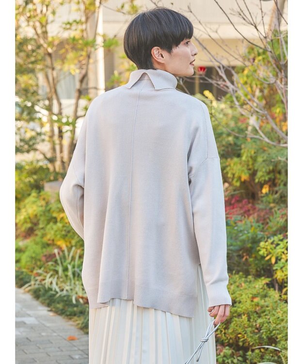 AMERICAN HOLIC バイパチタートルネックニットプルオーバー Gray Beige