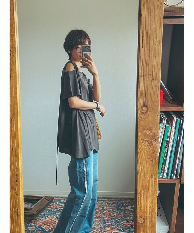 Green Parks ショルダーカットチュニック Gray