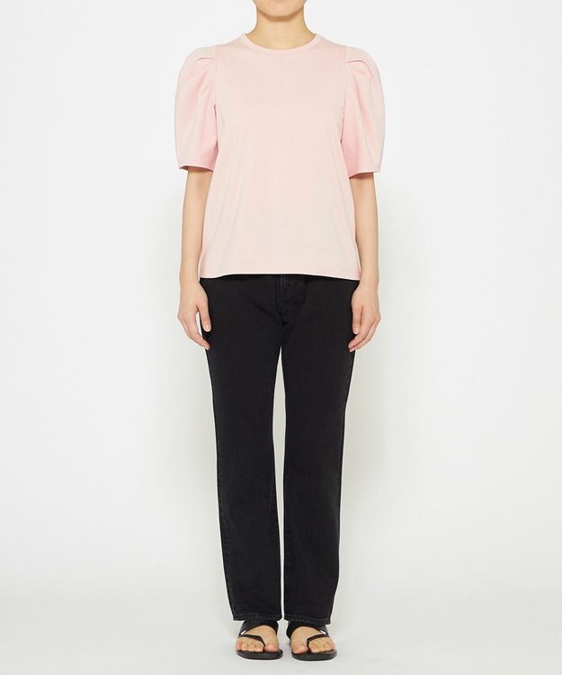 uncrave ダブルフェイスジャージー ボリュームスリーブカットソー ピンク