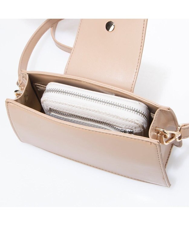 UNBILLION カシュカシュ cachecache / チェーンミニバッグ2個セットショルダー ベージュ