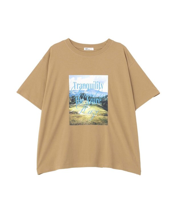 CRAFT STANDARD BOUTIQUE フォトプリントＴシャツ Camel