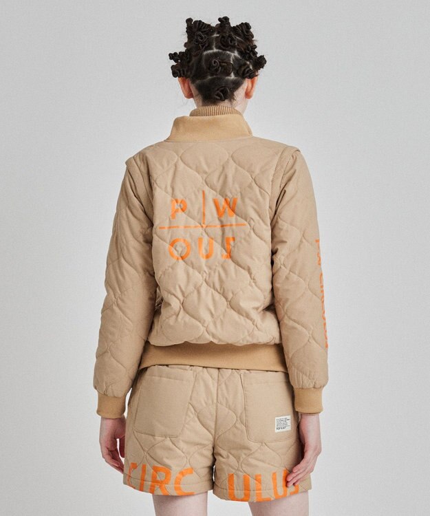 PW CIRCULUS 【ベストにもなる！袖2WAY】【WOMEN】ひょうたんキルティング中綿ブルゾン ベージュ系