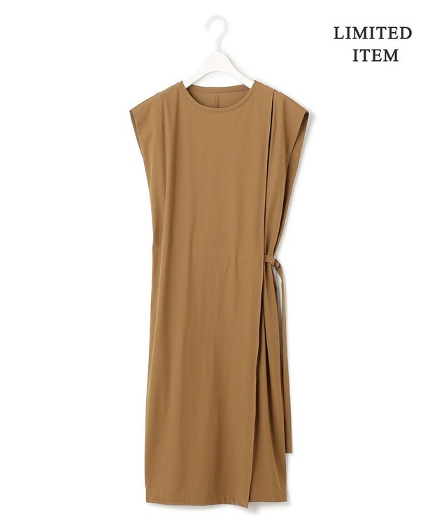 ICB 【接触冷感・UVカット・速乾・洗える】マットスキューバ ストレートワンピース キャメル系