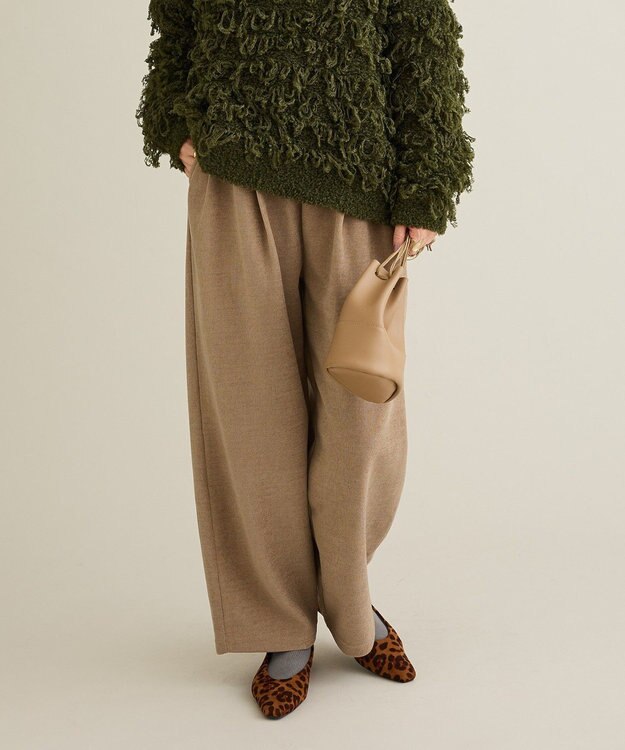 CRAFT STANDARD BOUTIQUE 起毛カットソーイージーパンツ Beige