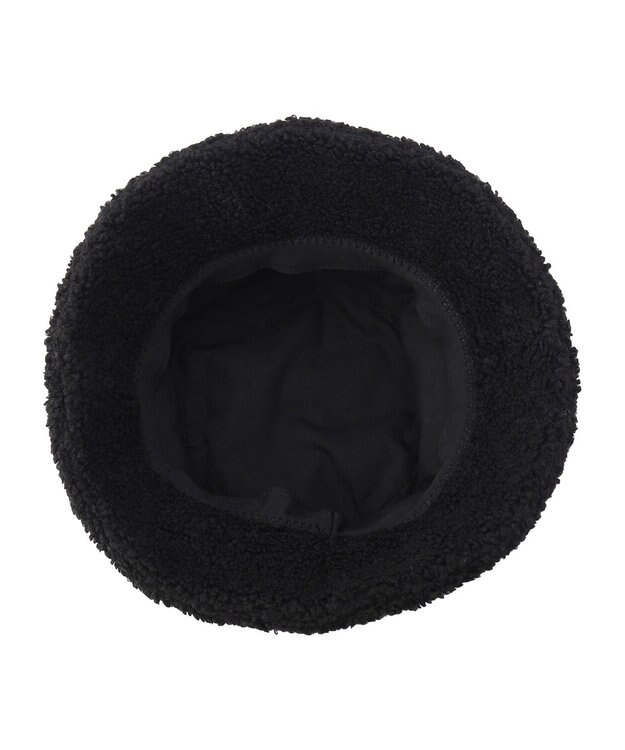 MOONBAT PAUL & JOE ACCESSOIRES 【サイズ調整可】バケットハット ボア ねこ刺繍ワッペン ヌネットモチーフ ブラック