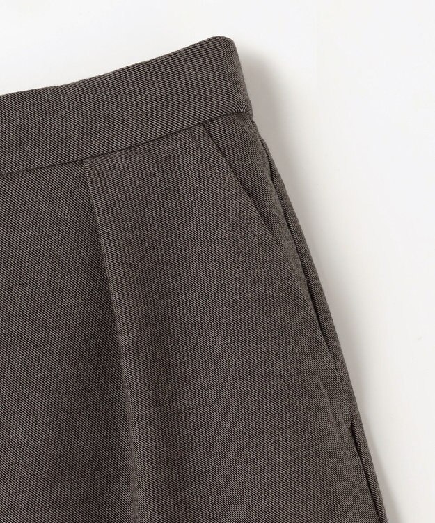 ANY 【洗濯機可/ウエストゴム】ライトツイードワイドパンツ モカ