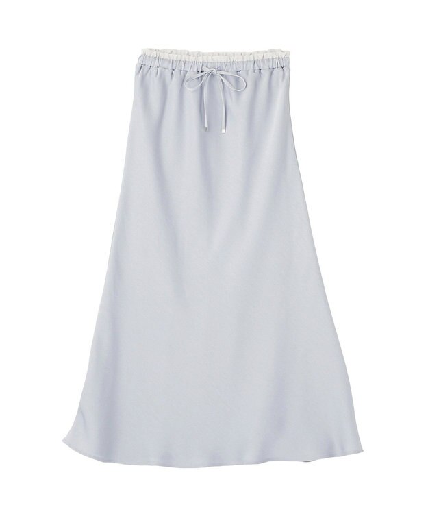 earth music&ecology サテンフリルマーメイドスカート Sax