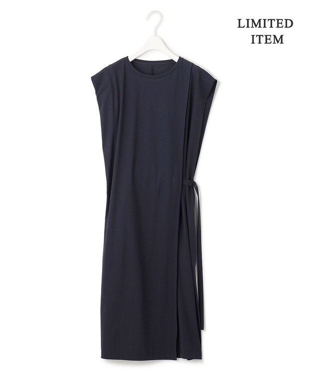 ICB 【接触冷感・UVカット・速乾・洗える】マットスキューバ ストレートワンピース ネイビー系