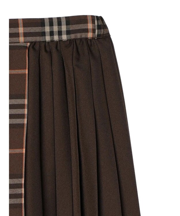 Green Parks アシメサイドプリーツスカート Brown