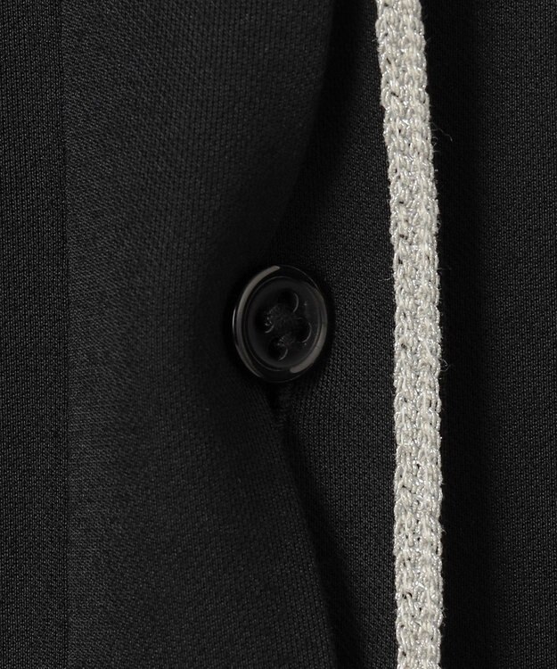 ICB 【洗える】 コンパクトモクロディ バンドカラーカットソー［アビガイルテープ］ ブラック系